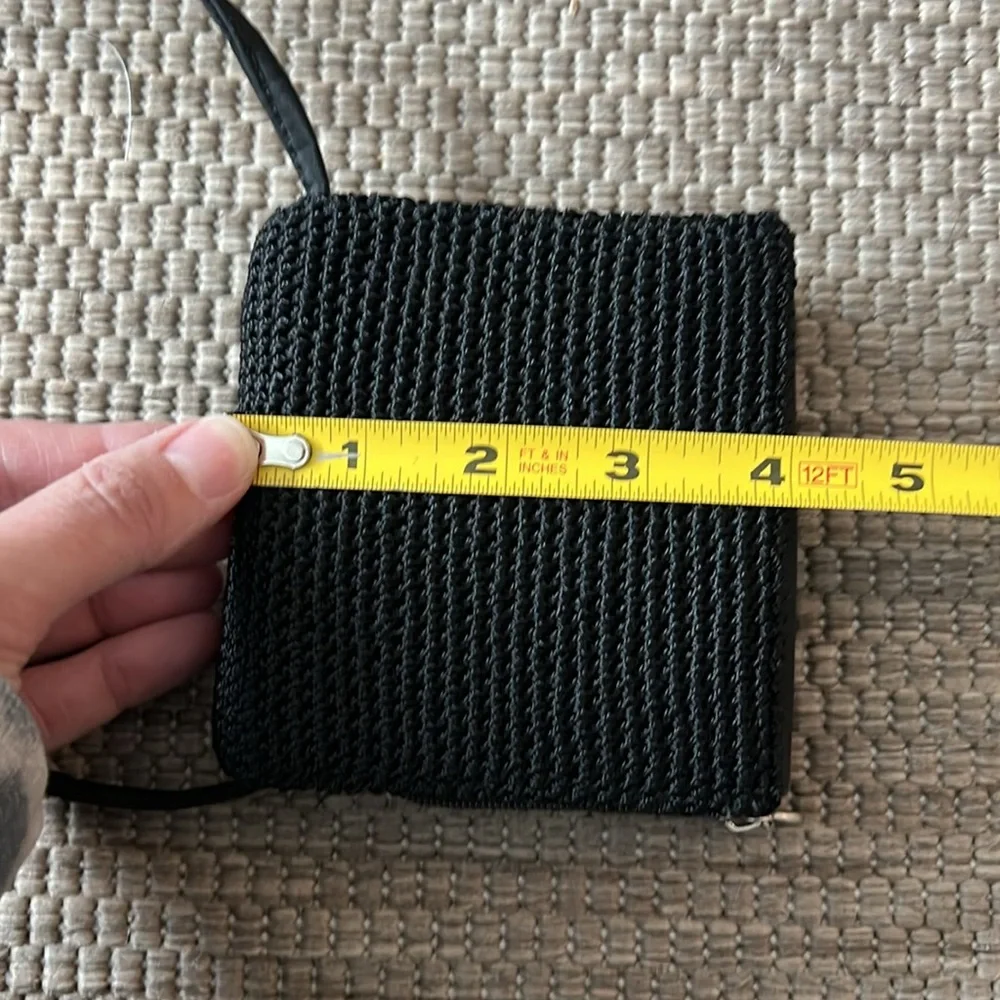The Sak black crochet Small wallet bag